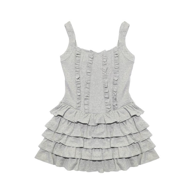 NextPassport_MOF_Gray_Knit_Puffed_Tiered_Spaghetti_Strap_Women's_Cotton_Slip_Mini_Dresses_923552273135_MISSTT