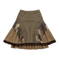 NextPassport_MOF_Khaki_Camo_Three_Panel_Patchwork_Asymmetric_Flared_Women's_Cotton_Midi_Skirts_857042755875_MISSTT