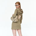 NextPassport_MOF_Khaki_Green_Star_Print_Open_Back_Slim_Women's_Viscose_Cotton_Blend_Hoodies_681471150858_MISSTT