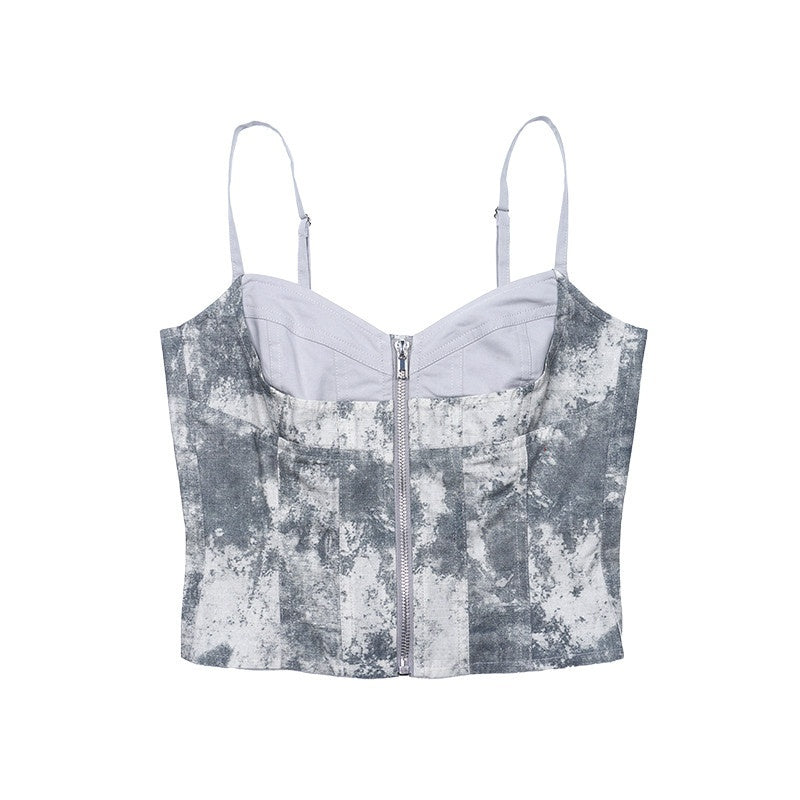 NextPassport_MOF_Khaki_Grey_Tie_Dye_Patchwork_Bust_Cinch_Ruched_Back_Women's_Cotton_Camisoles_773140852983_MISSTT