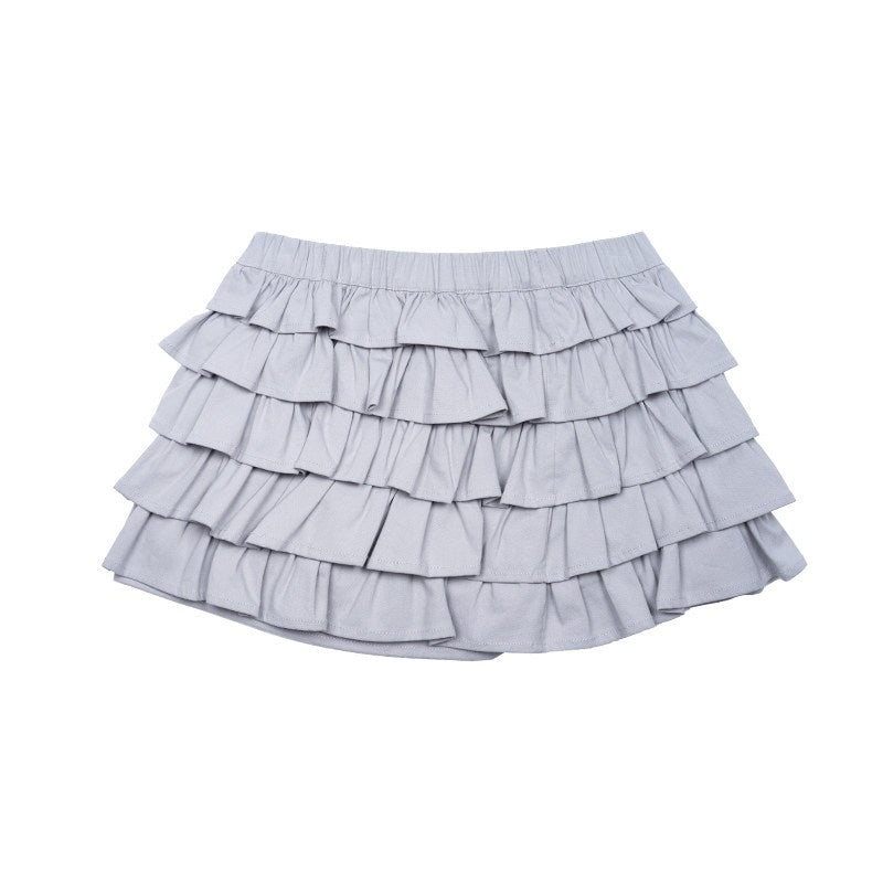 NextPassport_MOF_Khaki_Light_Gray_Five_Layer_Lace_Puff_Women's_Cotton_Spandex_Skorts_773368465953_MISSTT