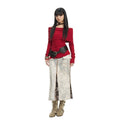 NextPassport_MOF_Khaki_Tie_Dye_Yellow_Plaid_Panel_Zipper_A_Line_Women's_Cotton_Maxi_Skirts_890135856228_MISSTT