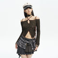 NextPassport_MOF_Leopard_Print_Tie_Strap_One_Shoulder_Women's_Knit_Long_Sleeve_T-shirts_913810623194_MISSTT