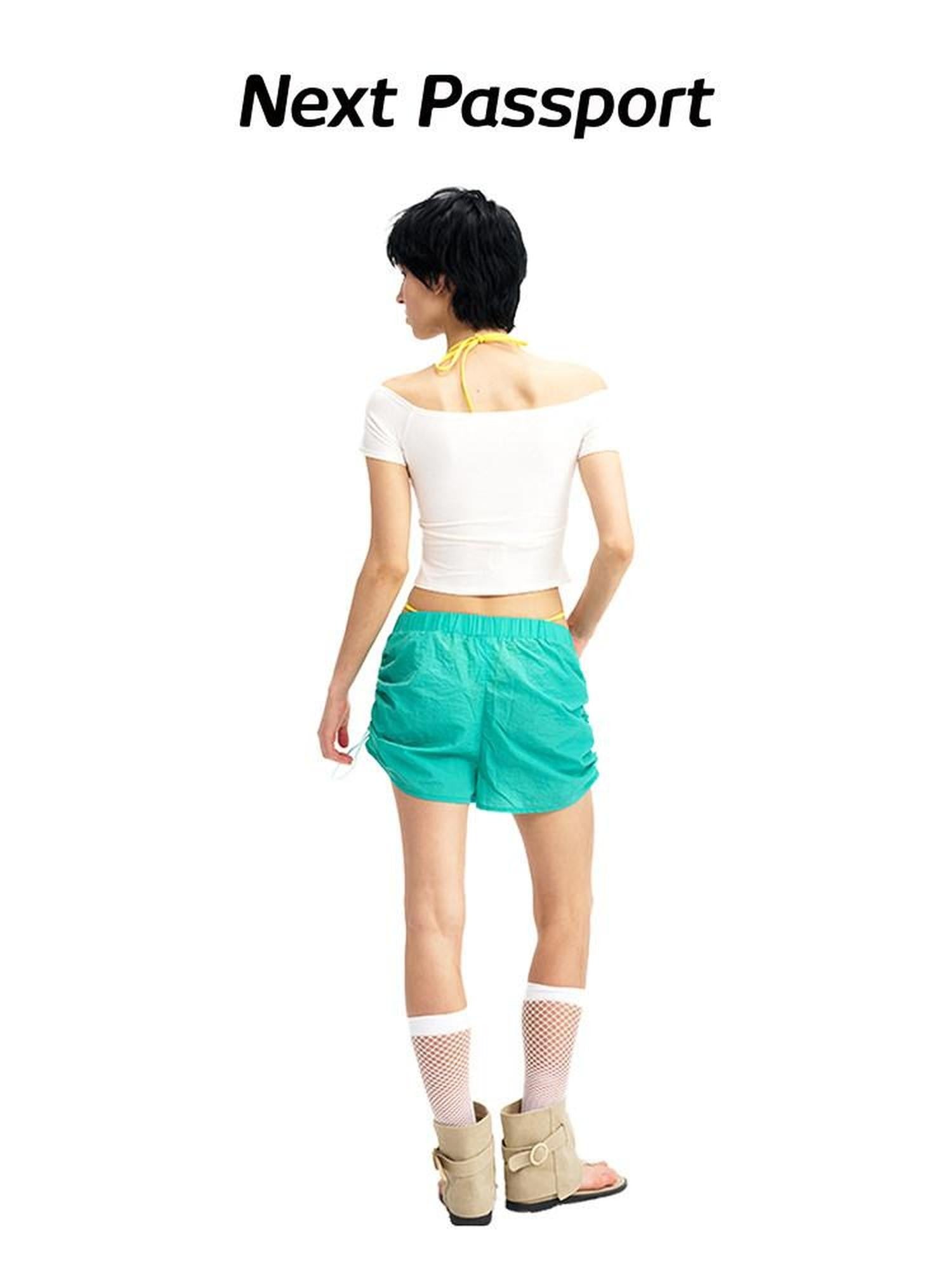 NextPassport MOF Multicolor Quick Dry Breathable Lightweight Women's Nylon Blend Athletic Shorts