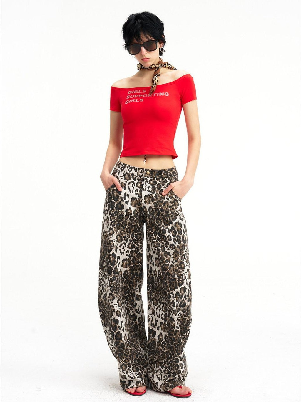 NextPassport MOF Multicolor Rhinestone Lettering Off Shoulder Women's Cotton Crop Tops