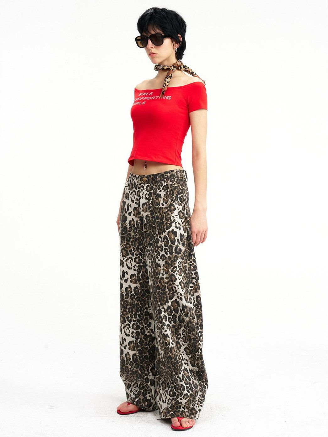 NextPassport MOF Multicolor Rhinestone Lettering Off Shoulder Women's Cotton Crop Tops