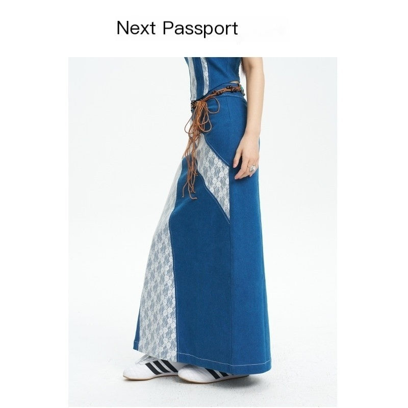 NextPassport_MOF_Retro_Lace_Patchwork_Colorblock_High_Waist_Women's_Denim_Maxi_Skirts_915097624229_MISSTT
