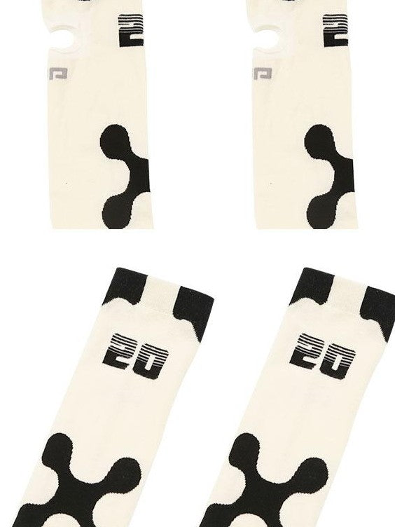 NextPassport MOF Sporty Colorblock Unique Design Women's Cotton Knit Crew Socks