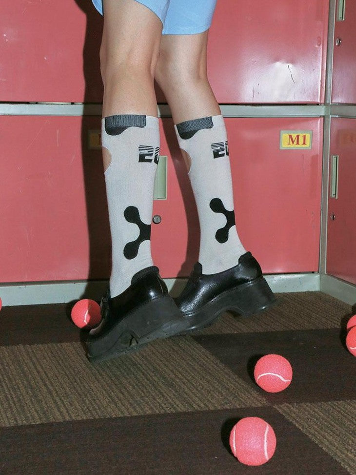 NextPassport MOF Sporty Colorblock Unique Design Women's Cotton Knit Crew Socks