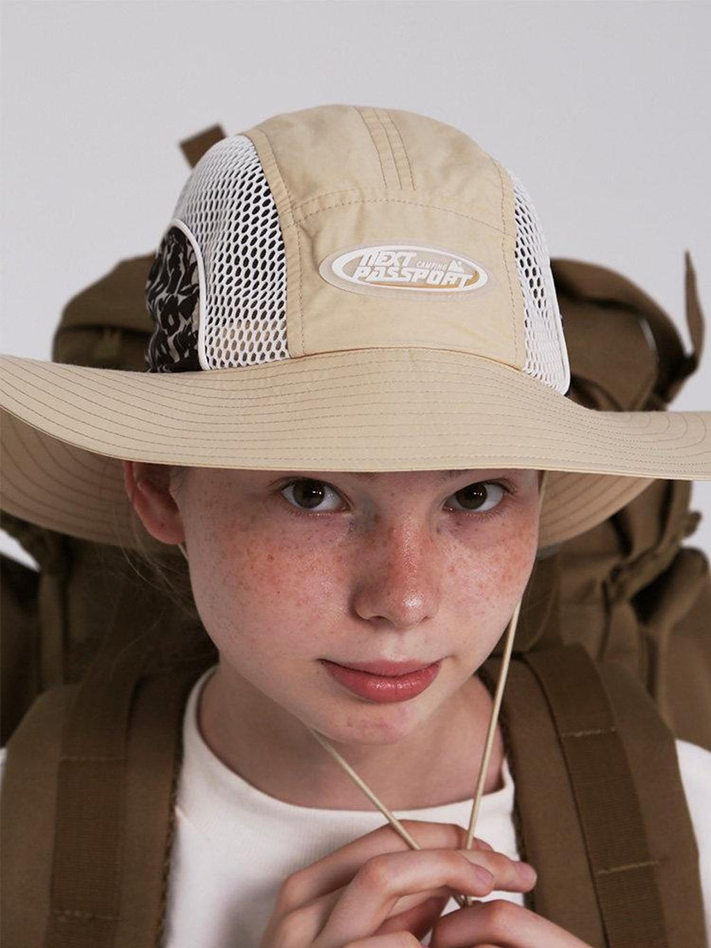 NextPassport MOF Striped Mesh Paneled Breathable Waterproof Women's Nylon Bucket Hats