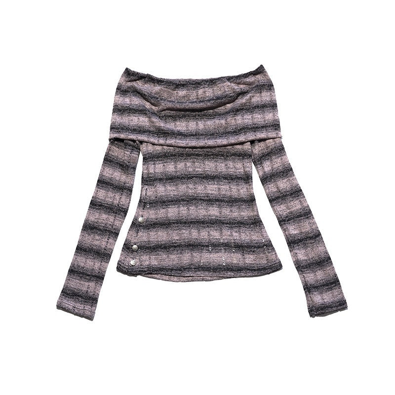 NextPassport_MOF_Striped_Two_Tone_Side_Slit_Slim_Fit_Women's_Polyester_Off-shoulder_Sweaters_889353126714_MISSTT
