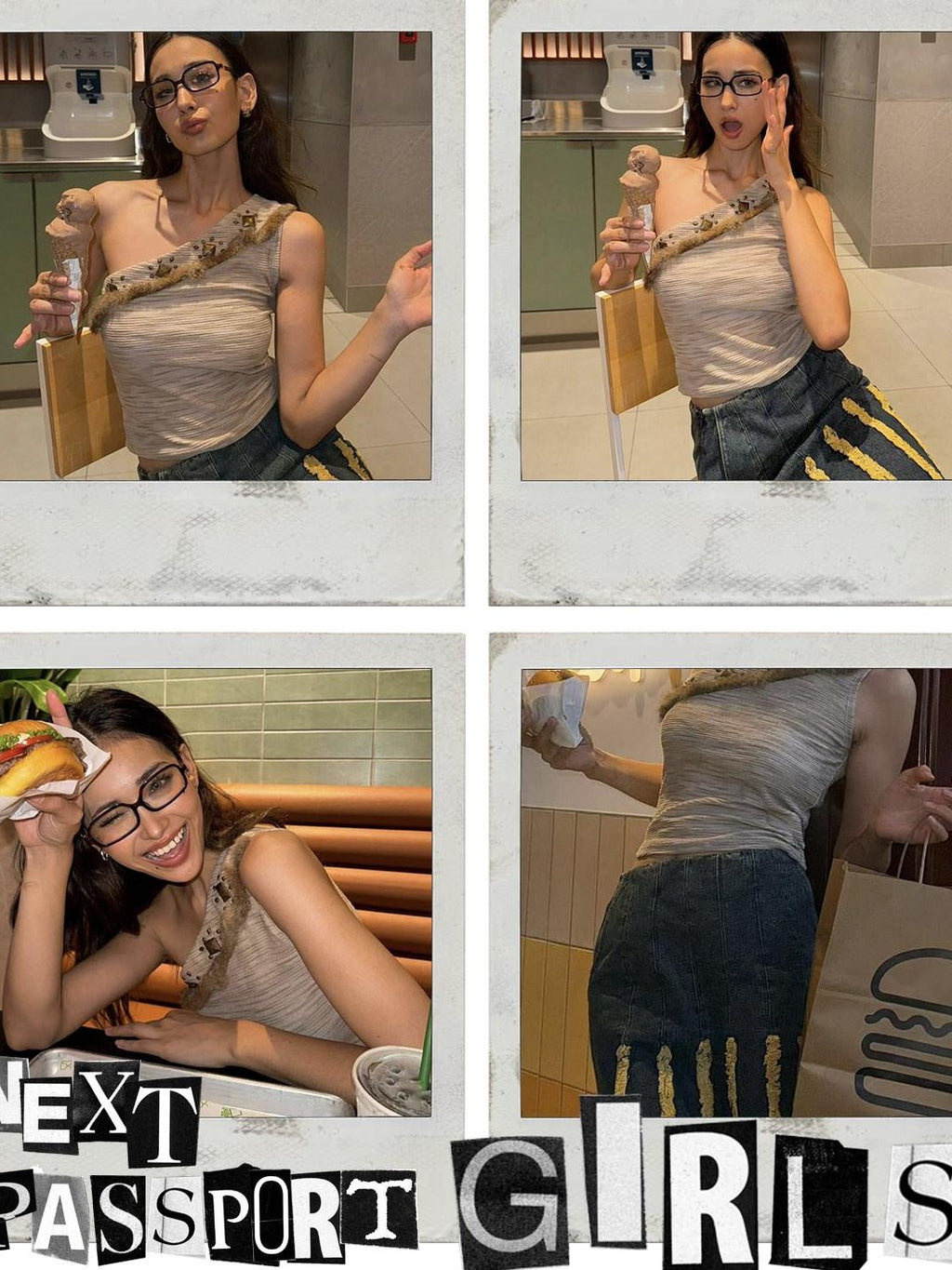 NextPassport MOF Vintage Blue Striped Distressed Frayed Hem A Line Women's Polyester Midi Skirts