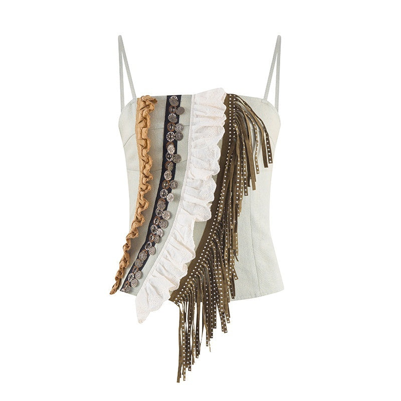 NextPassport_MOF_Vintage_Suede_Fringe_Denim_Printed_Zipper_Women's_Cotton_Camisoles_936123380080_MISSTT