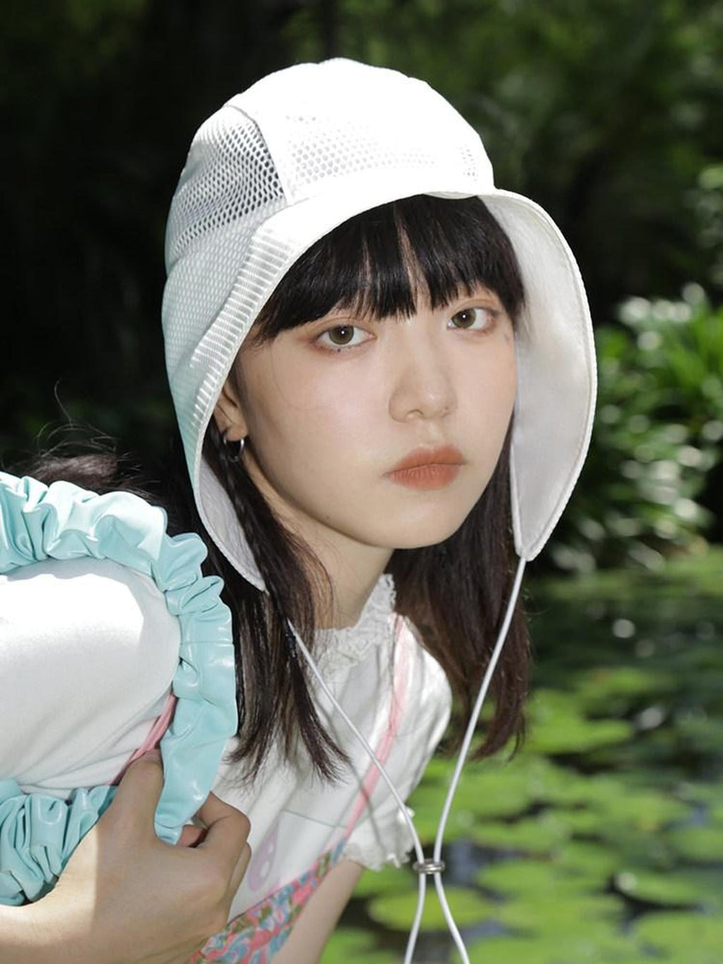 NextPassport MOF White Ventilated Mesh Uv Protection Outdoor Women's Sun Hats