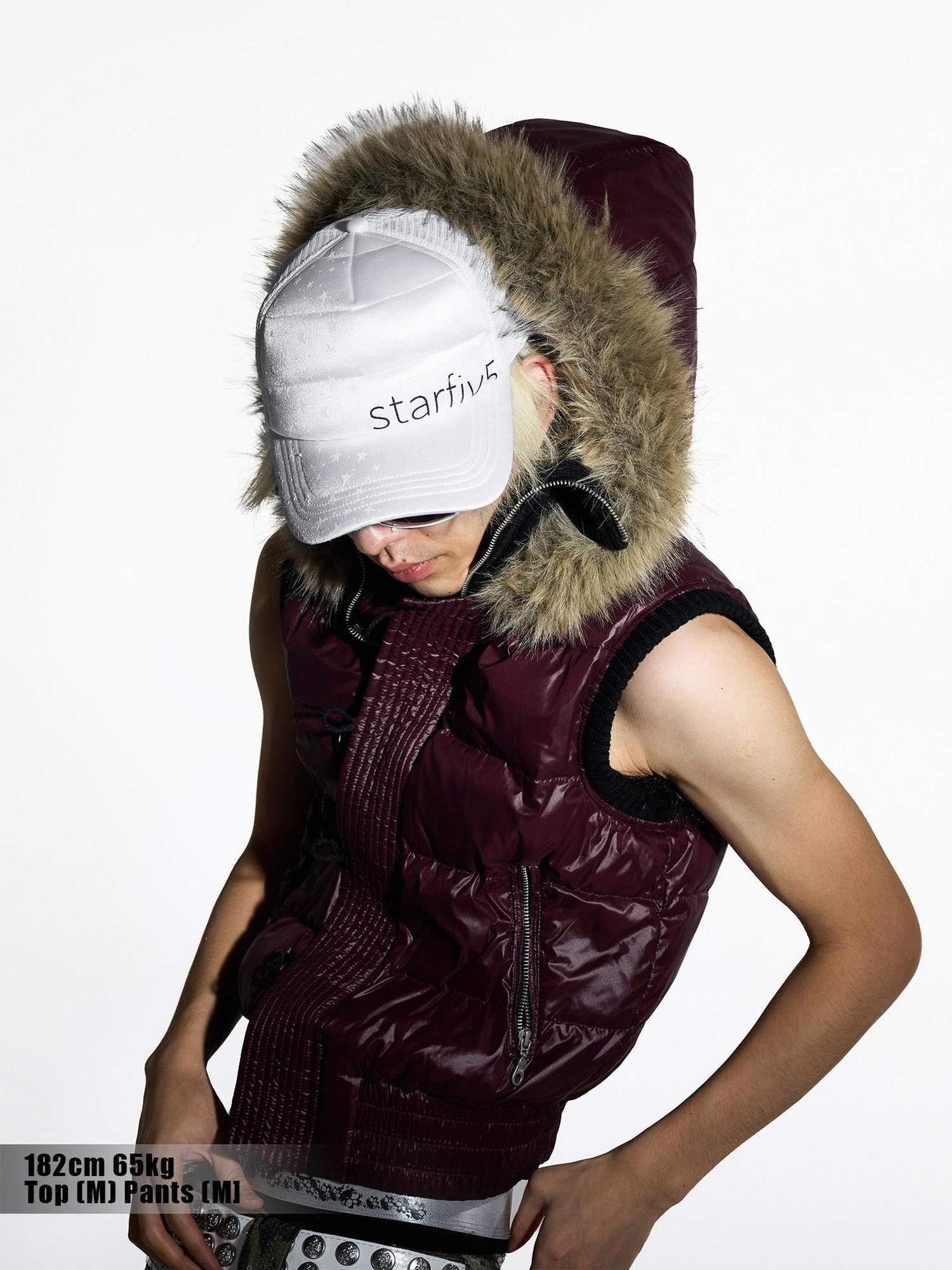 Night Lab 3D Windproof Patchwork Hooded Minimalist Loose Unisex Duck Down Vests