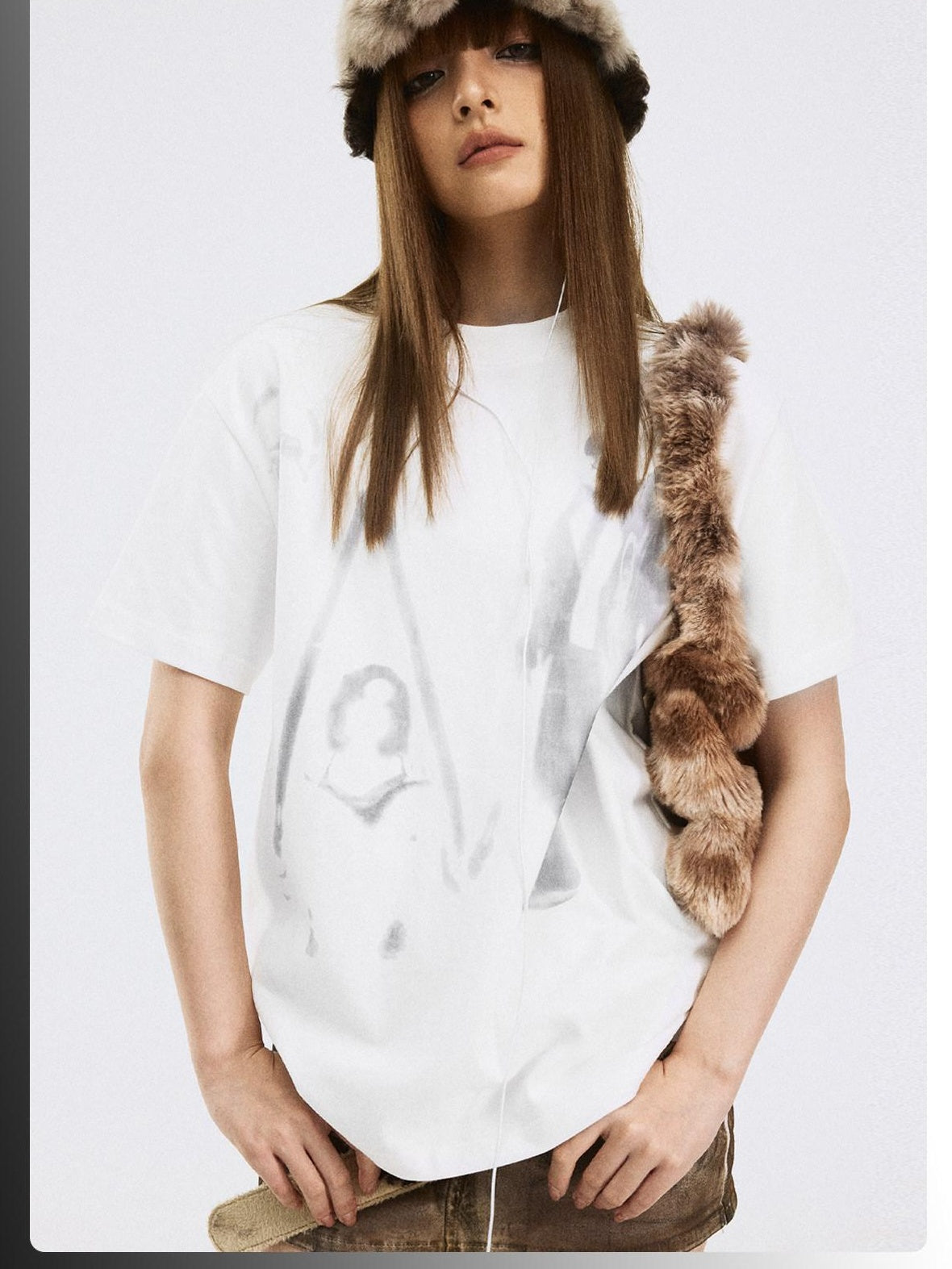 Night Lab Breathable Cotton Loose Fit Creative Print Unisex Crew Neck Long Sleeve T-Shirts