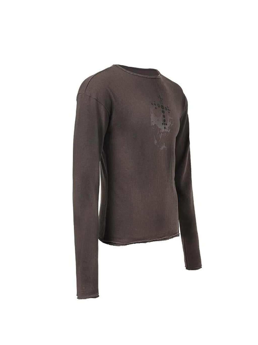 Night Lab Breathable Skull Graffiti Print Loose Drop Shoulder Unisex Long Sleeve T-Shirts