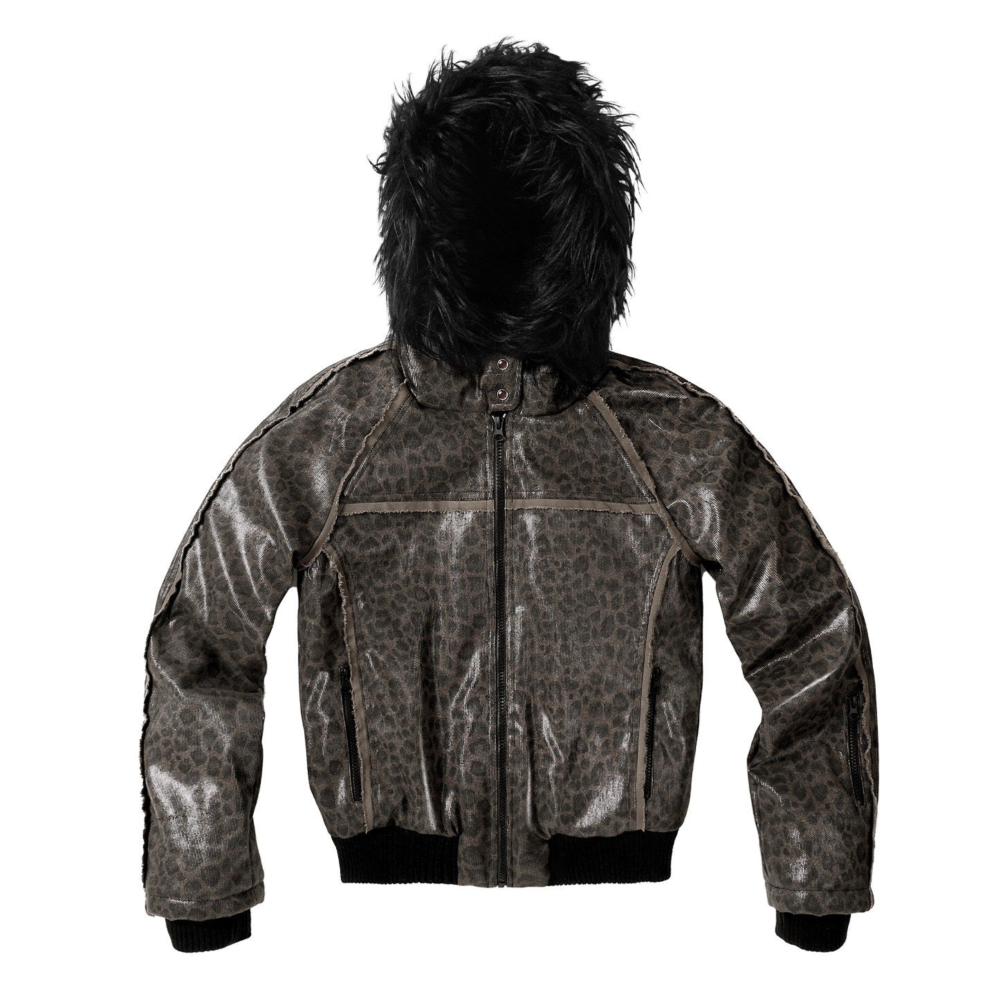 Night_Lab_Detachable_Fur_Collar_High_Gloss_Leopard_Youth_Regular_Fit_Puffer_Jackets_MISSTT