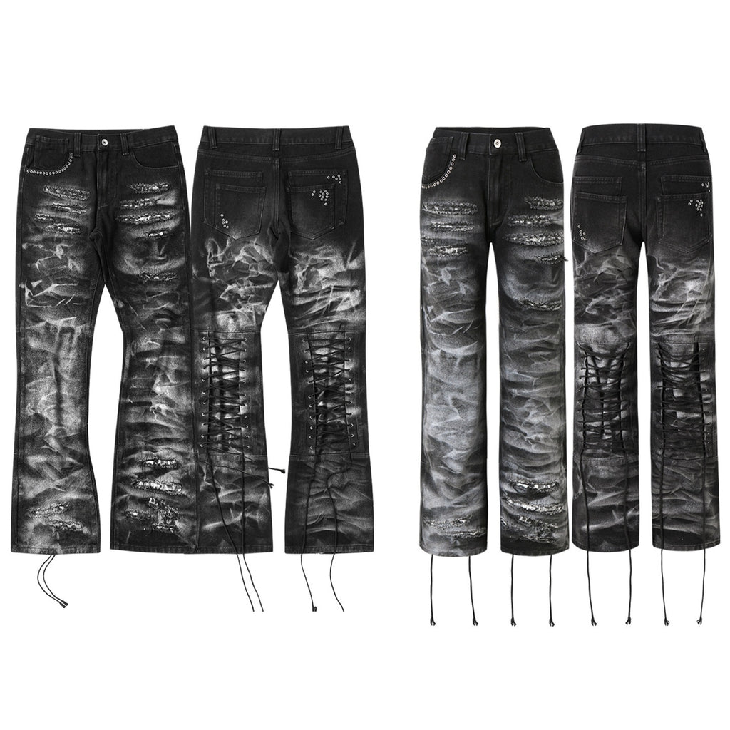 Night_Lab_Edgy_Beaded_Lace_Up_Tie_Dye_Ink_Wash_Mid_Low_Rise_Casual_Unisex_Straight_Jeans_MISSTT