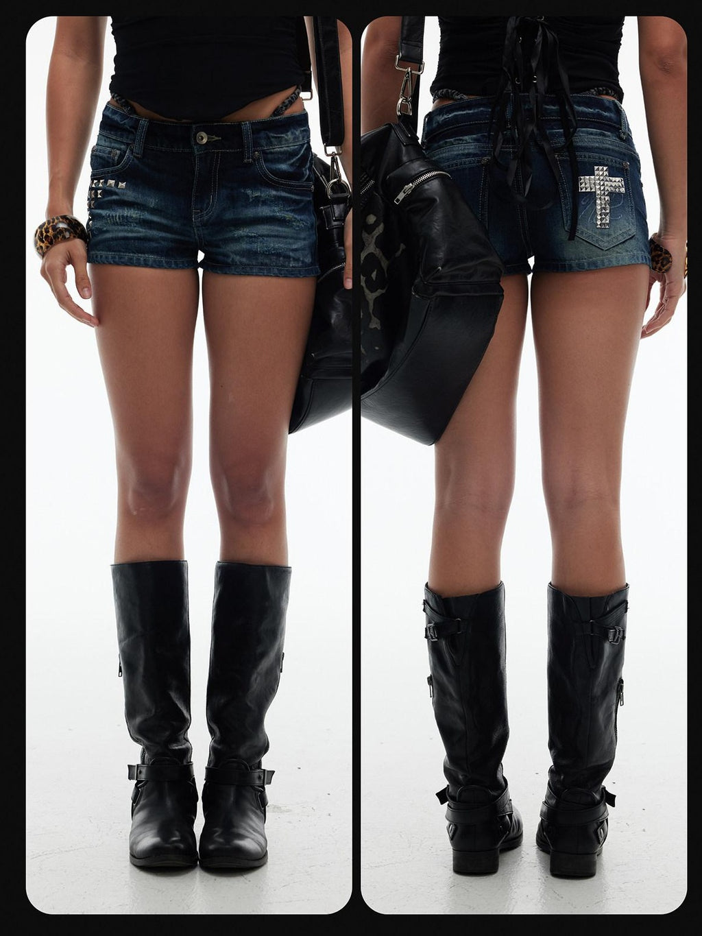 Night Lab Feather Pure Cotton Mid Rise Five Pocket Stud Gradient Casual Straight Jeans