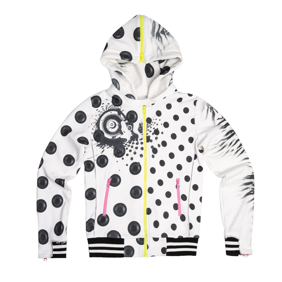 Night_Lab_Polka_Dot_Color_Block_Glitter_Fleece_Lined_Women's_Knit_Zip-up_Hoodies_1023265380017_MISSTT