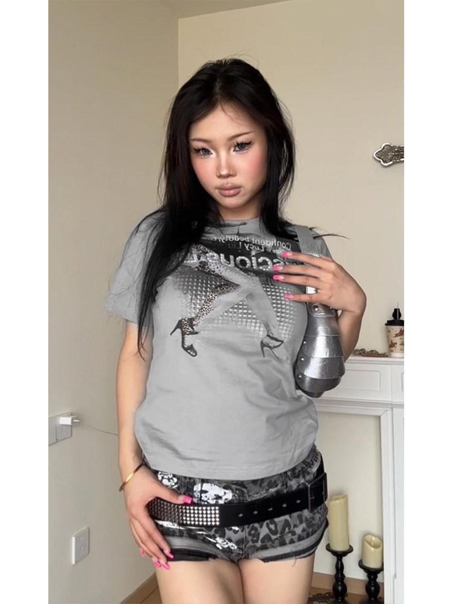 Night Lab Quick Dry Breathable Pure Cotton Print Rock Graphic Youth Short Sleeve T-Shirts