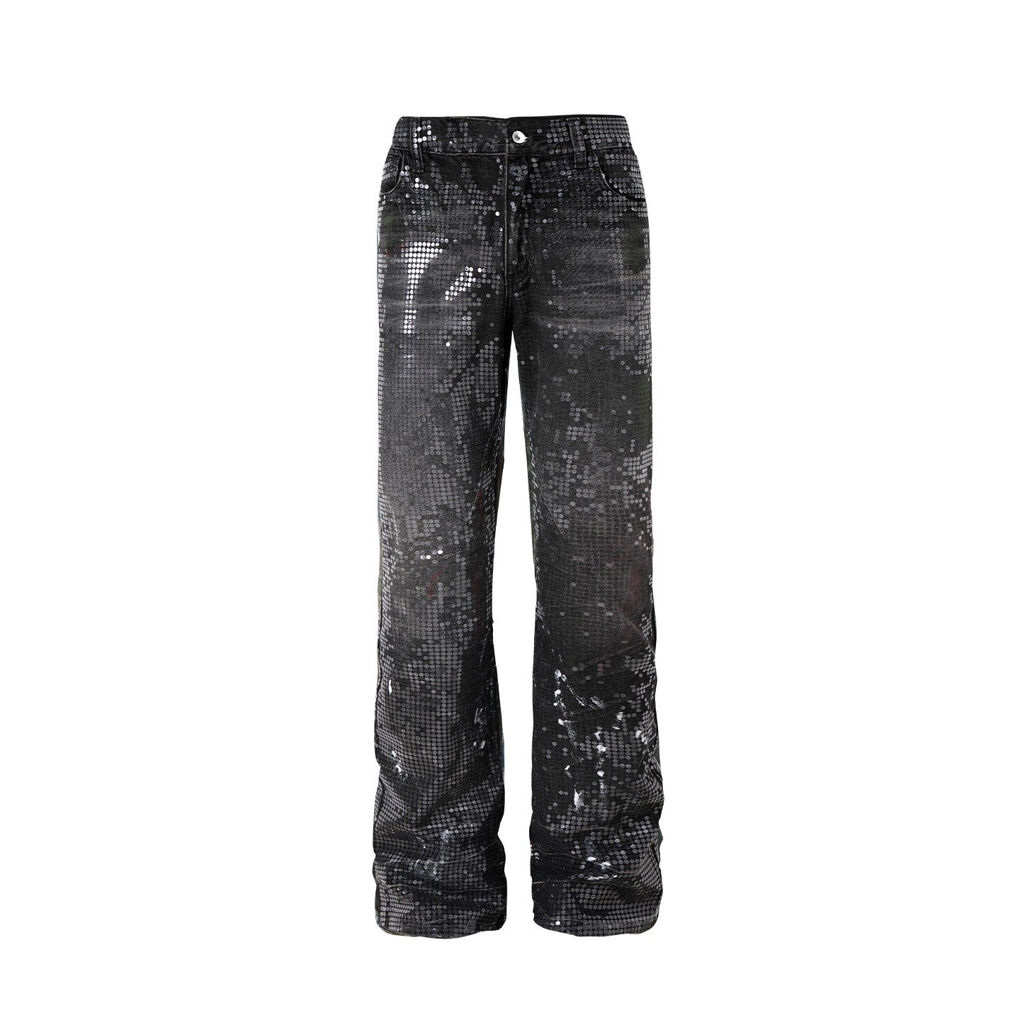 Night_Lab_Sequin_Polka_Dot_Black_Rock_Style_Teen_Mid_Rise_Button_Fly_Cotton_Straight_Jeans_MISSTT