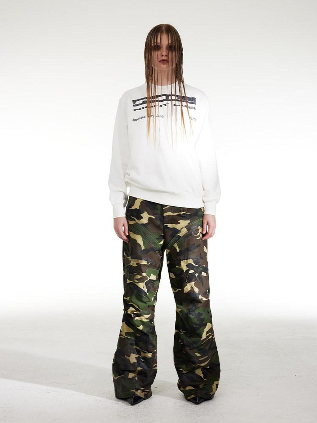 Night Lab Soft Cotton Loose Fit Printed Crew Neck Youth Casual Pullover Logo Sweatshirts