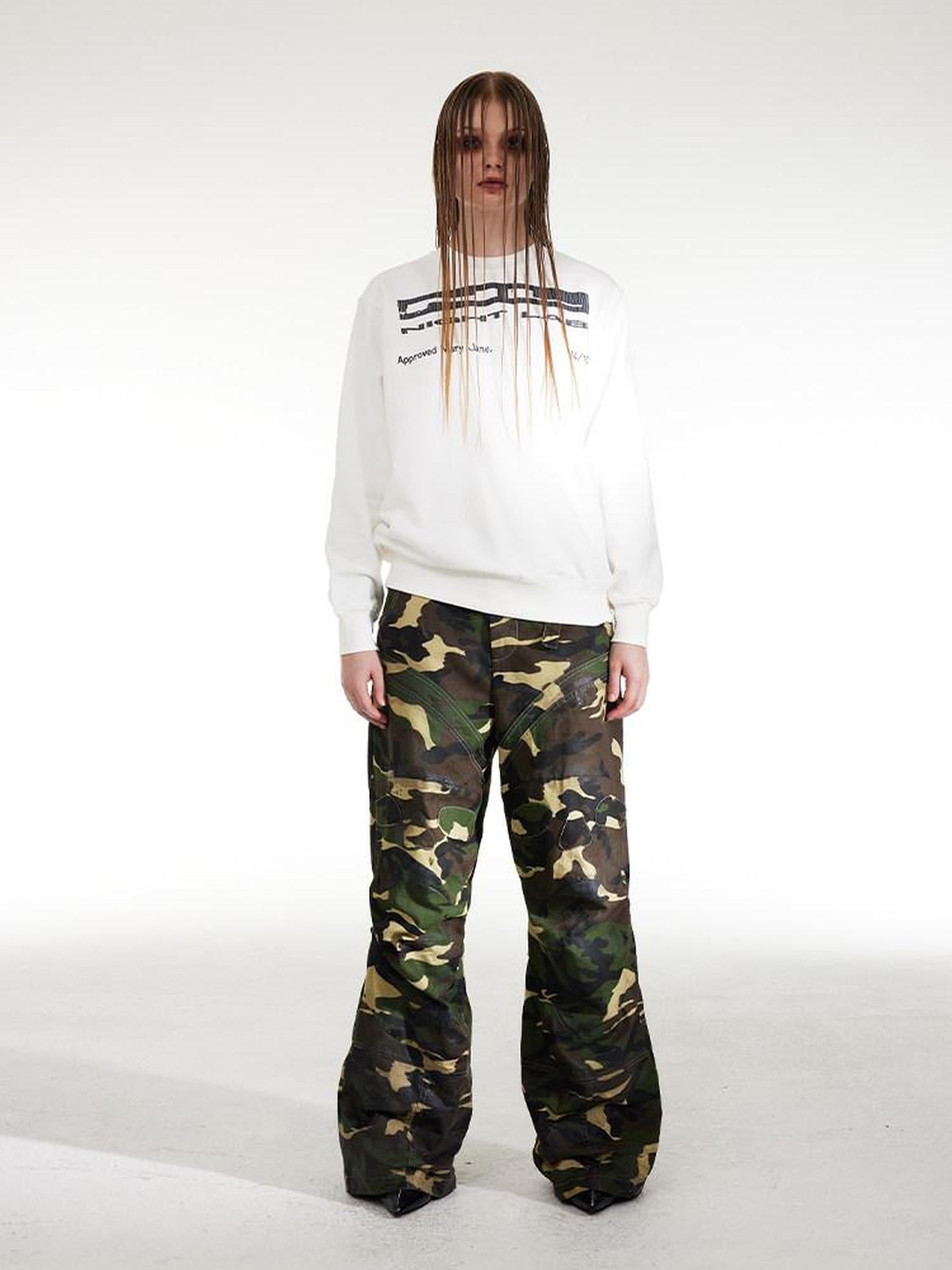 Night Lab Soft Cotton Loose Fit Printed Crew Neck Youth Casual Pullover Logo Sweatshirts