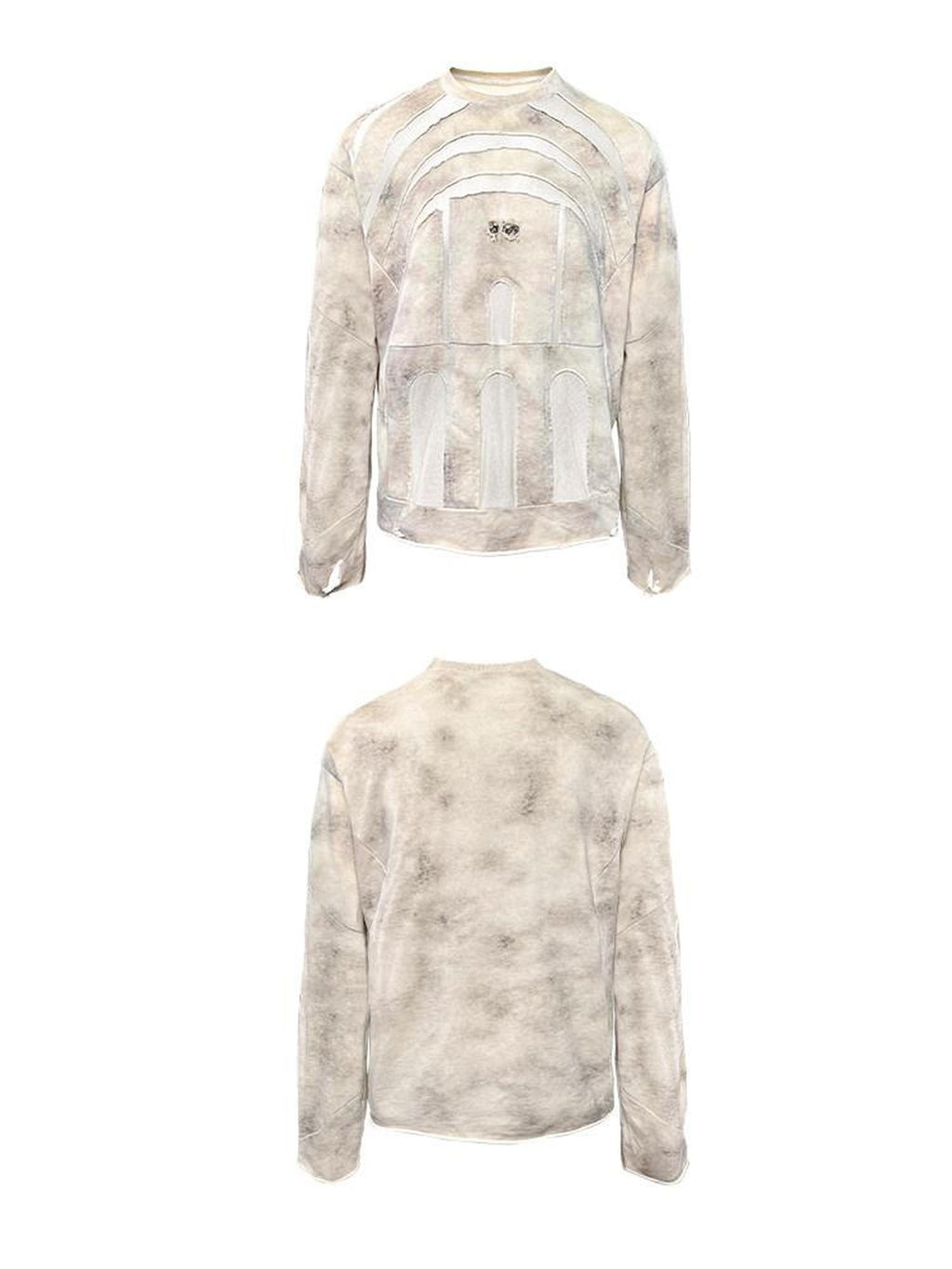Night Lab Soft Cotton Patchwork Loose Fit Teen Casual Pullover Apricot Sweatshirts