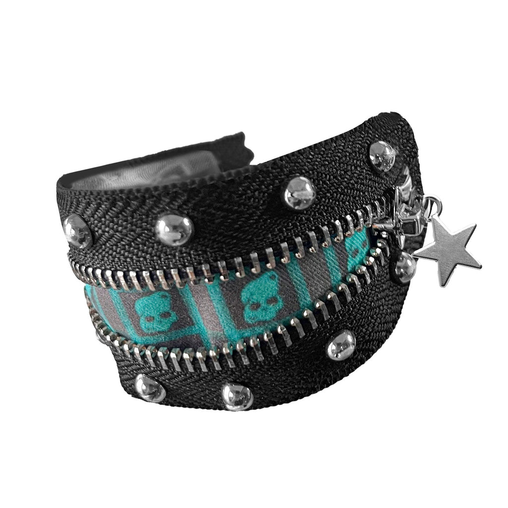 Night_Lab_Vintage_Skull_Rivet_Patchwork_Handmade_Zipper_Women's_Mixed_Material_Bracelets_1051131141289_MISSTT