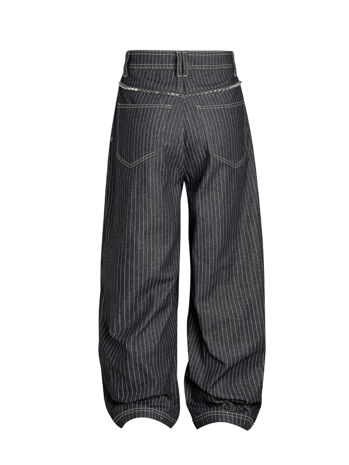 Night Lab Y2k Vintage Striped Studded Wide Leg Cotton Women's Dress Pants