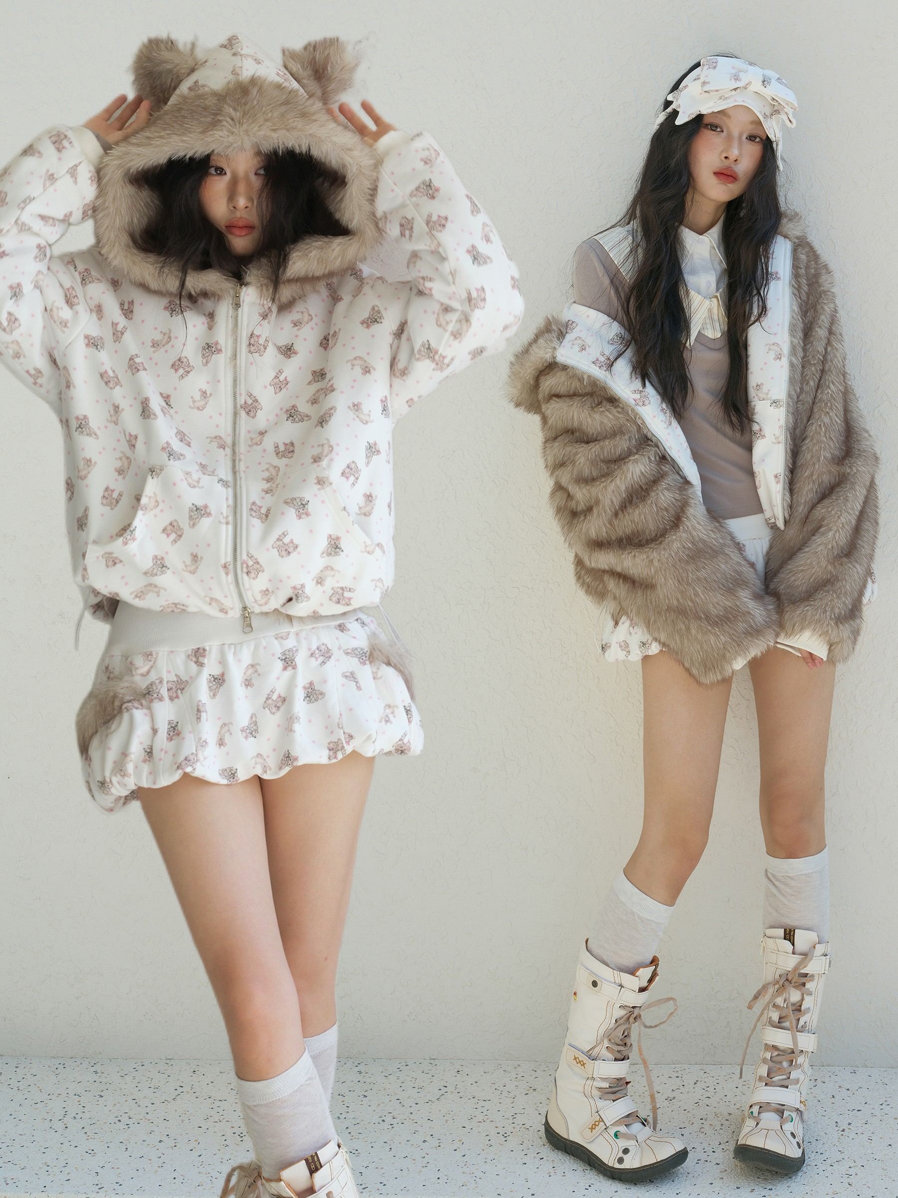 No_nuts_Cat_Print_Reversible_Faux_Fur_Quilted_Loose_Women's_Cotton_Zip-up_Hoodies_984231794118_MISSTT
