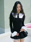No_nuts_Contrast_Bow_Doll_Collar_Faux_Two_Piece_Women's_Knit_Long_Sleeve_T-shirts_1013143626717_MISSTT
