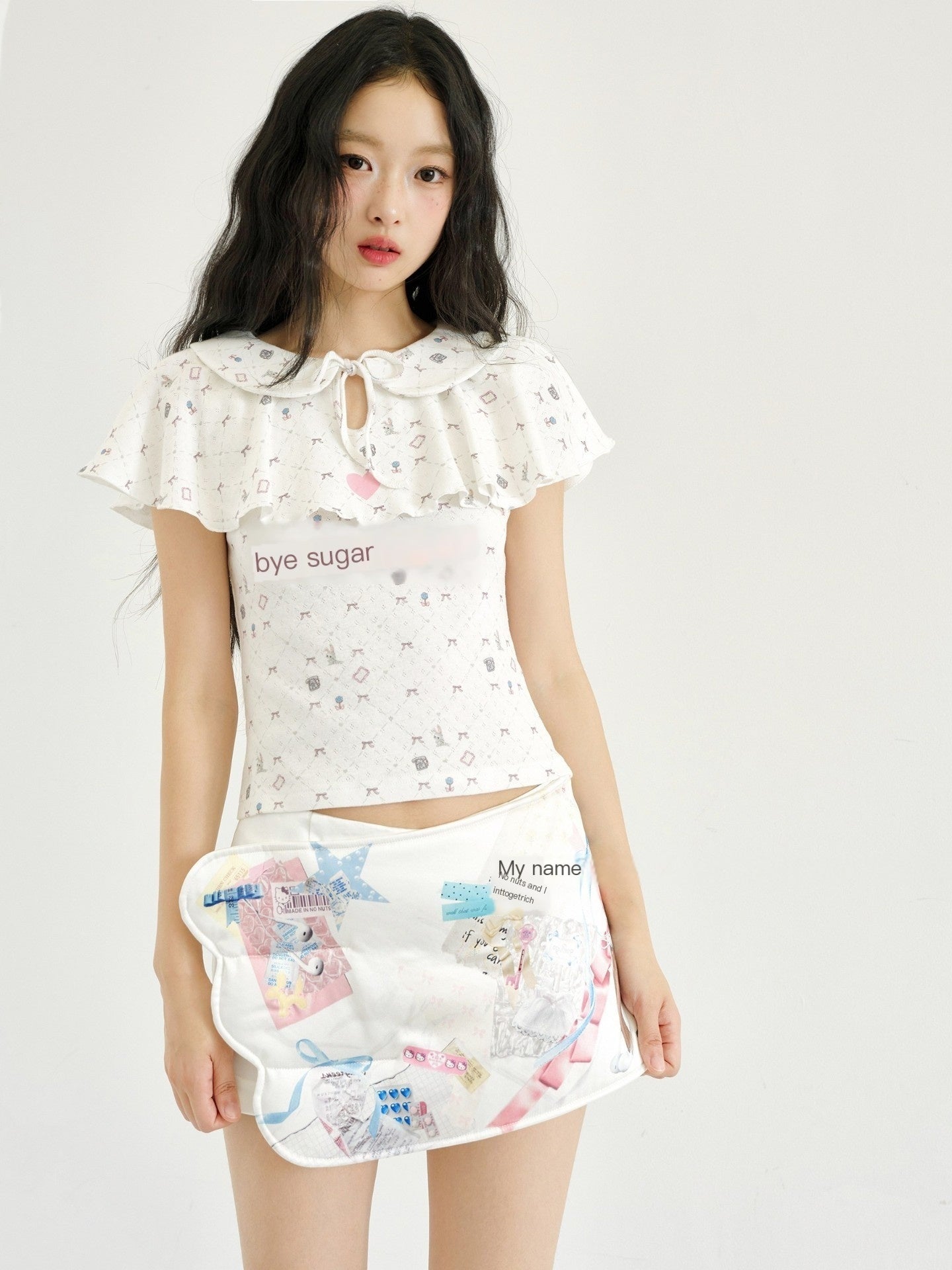 No_nuts_Rabbit_Gingham_Print_Doll_Collar_Fake_Layer_Knit_Slim_Women's_Cotton_Crop_Tops_1055620429922_MISSTT