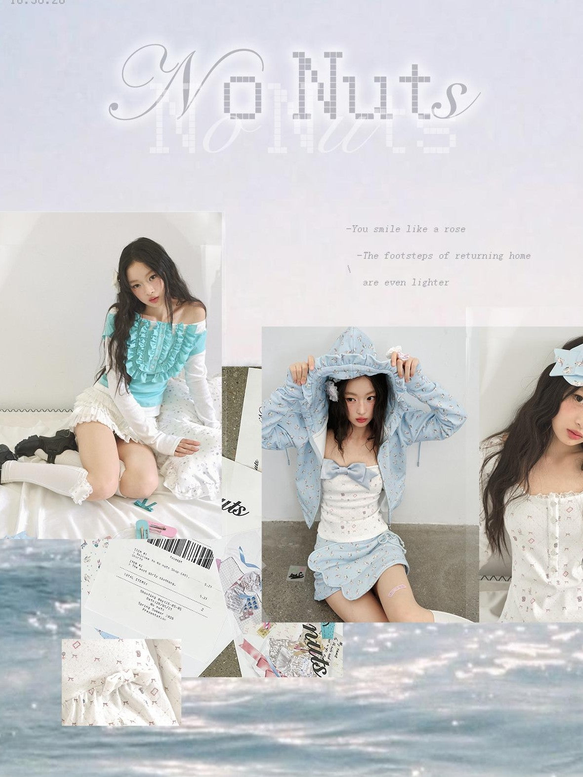 No nuts Two Tone Color Block Lace Trim Slimming Knit Women's Cotton Long Sleeve T-shirts