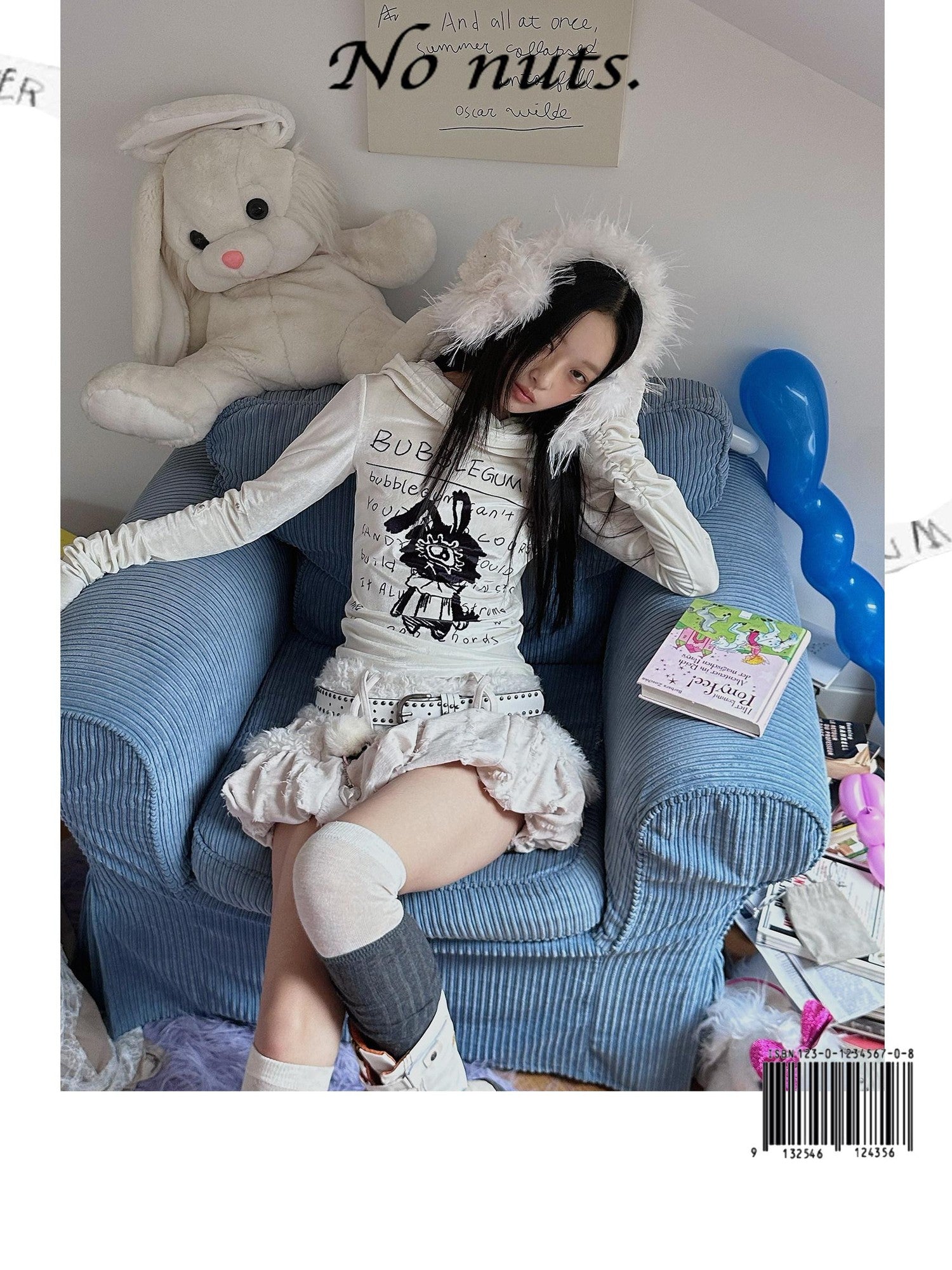 No nuts White Cute Angel Wing Star Earmuffs Women's Plush Clothing Accessories