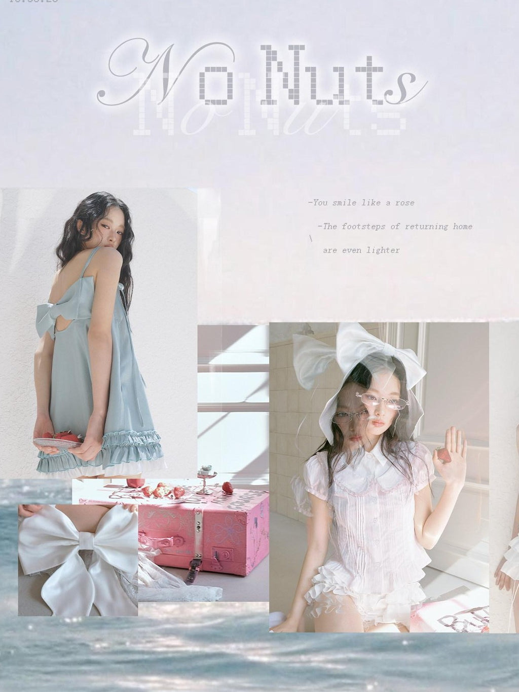 No nuts White Rabbit Ear Satin Lace Splice Tie Foldable Women's Cotton Hats