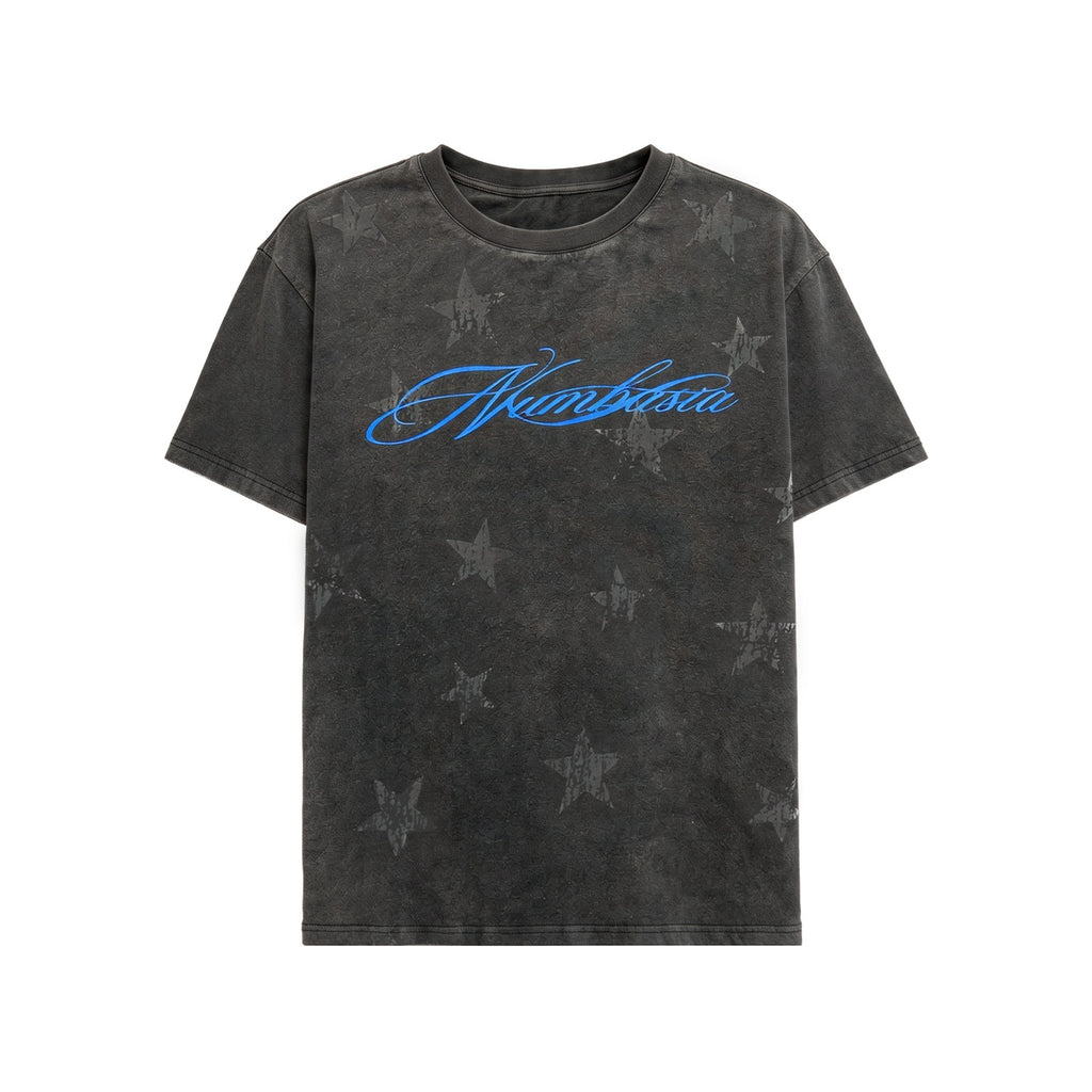 NumbAsia_All_Over_Star_Print_Distressed_Washed_Loose_Women's_Cotton_Short_Sleeve_T-shirts_1033347669921_MISSTT