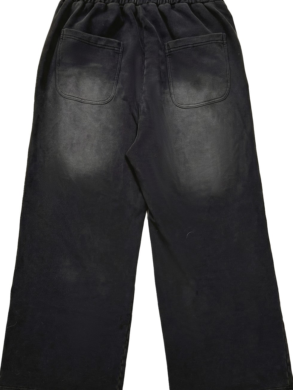 NumbAsia Broken Wings Wing Print Studded Washed Distressed Women's Cotton Sweatpants