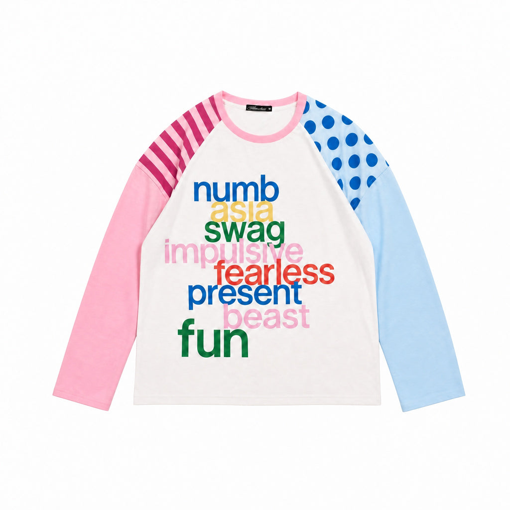 NumbAsia_Colorful_Print_Blue_Pink_Colorblock_Raglan_Striped_Polka_Dot_Streetwear_Women's_Cotton_Long_Sleeve_T-shirts_1064007795714_MISSTT
