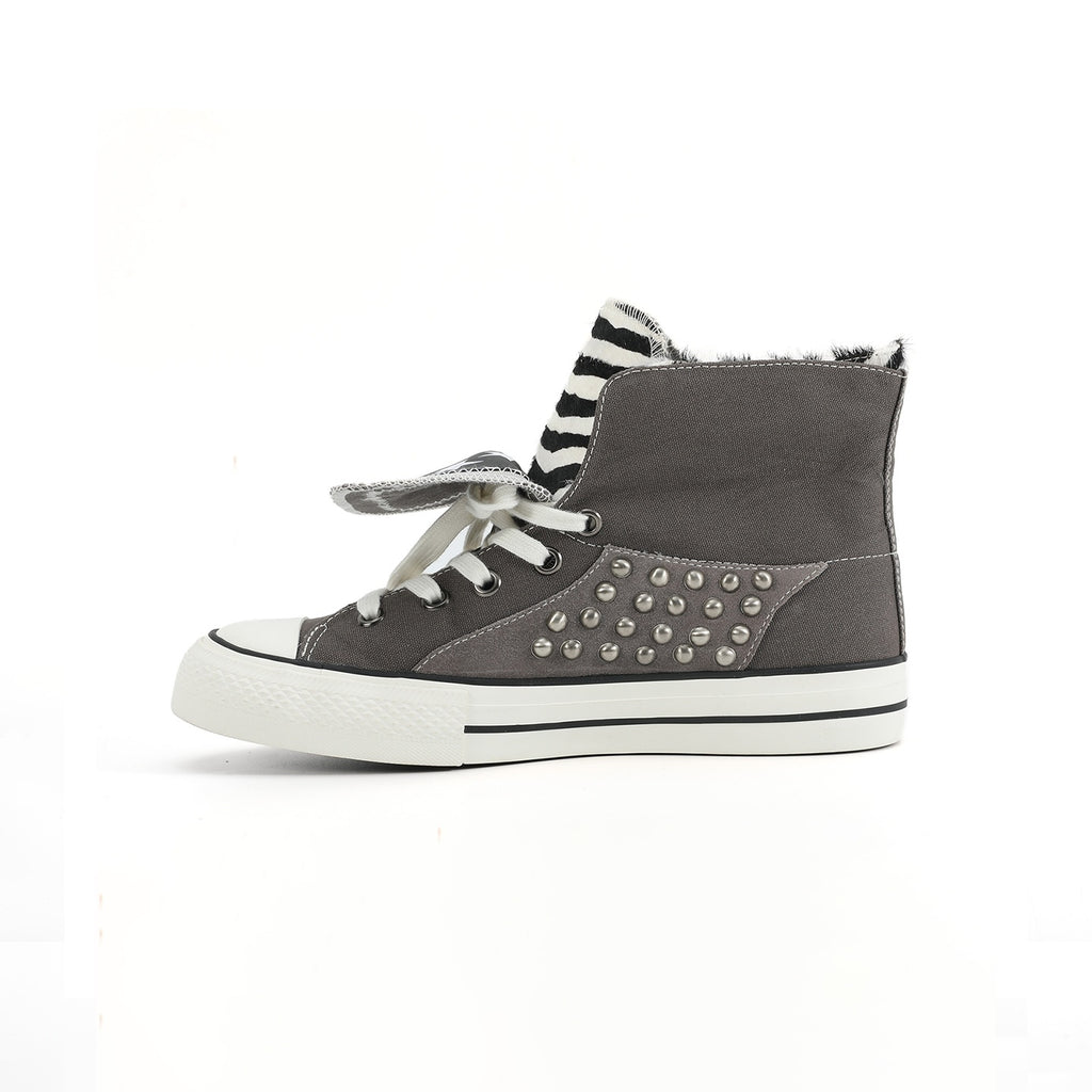 NumbAsia_Double_Layer_Collar_Zebra_Pony_Hair_Star_Studded_Suede_Women's_Canvas_Sneakers_1029862046350_MISSTT