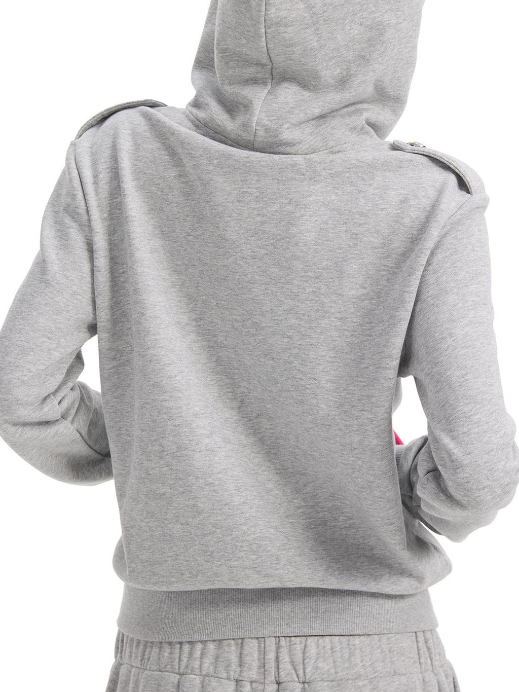 NumbAsia Embroidered Pink Palace Style Women's Cotton Blend Zip-up Hoodies