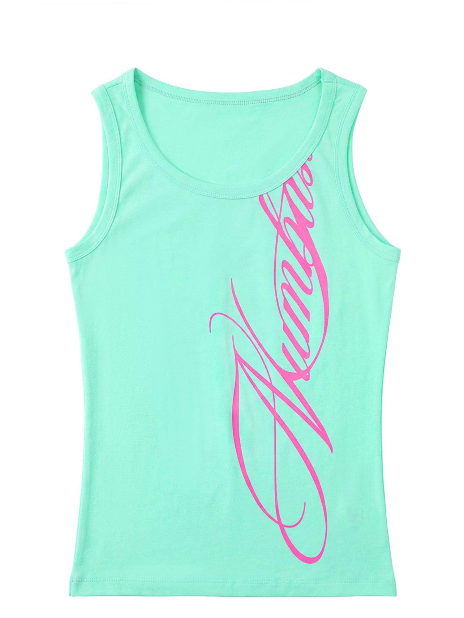 NumbAsia Floral Print Cinched Waist Stretch Fit Women's Cooling Lightweight Tank Tops
