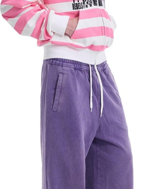 NumbAsia Glitter Print Striped Loose Drop Shoulder Streetwear Women's Cotton Zip-up Hoodies
