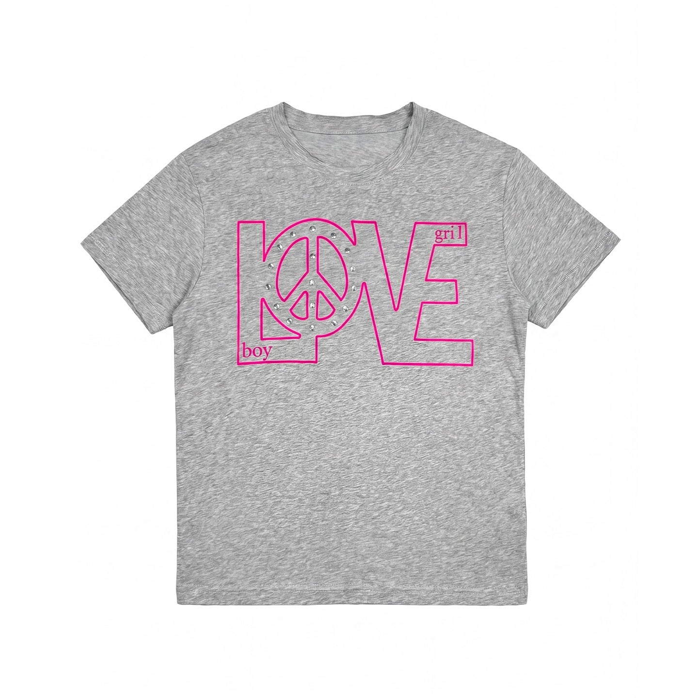 NumbAsia_Love_Anti_War_Rhinestone_Women's_Streetwear_Short_Sleeve_T-shirts_1049777941532_MISSTT
