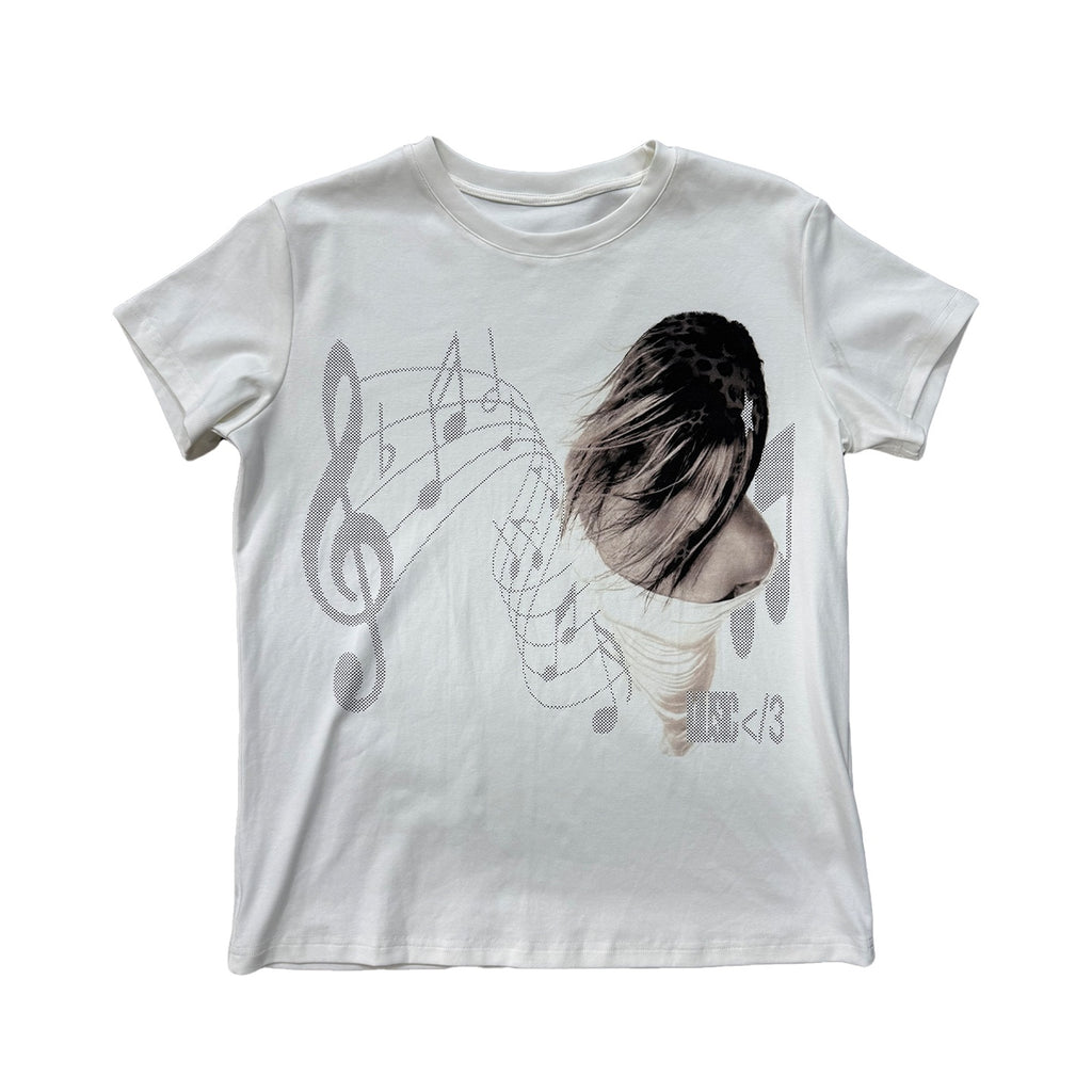 NumbAsia_Music_Note_Portrait_Digital_Print_Streetwear_Women's_Short_Sleeve_T-shirts_1051636765508_MISSTT