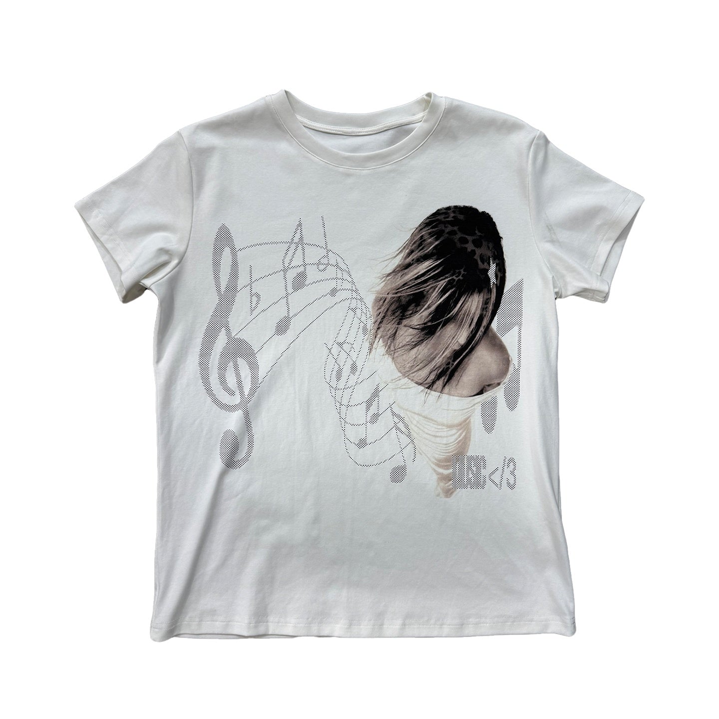 NumbAsia_Music_Note_Portrait_Digital_Print_Streetwear_Women's_Short_Sleeve_T-shirts_1051636765508_MISSTT