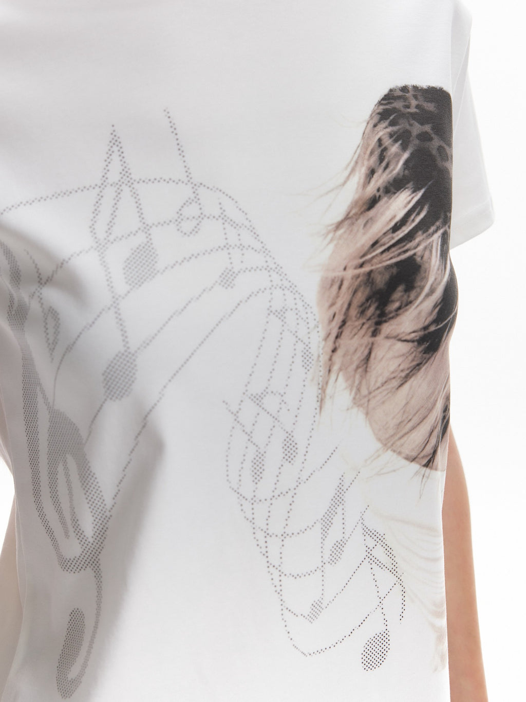 NumbAsia Music Note Portrait Digital Print Streetwear Women's Short Sleeve T-shirts