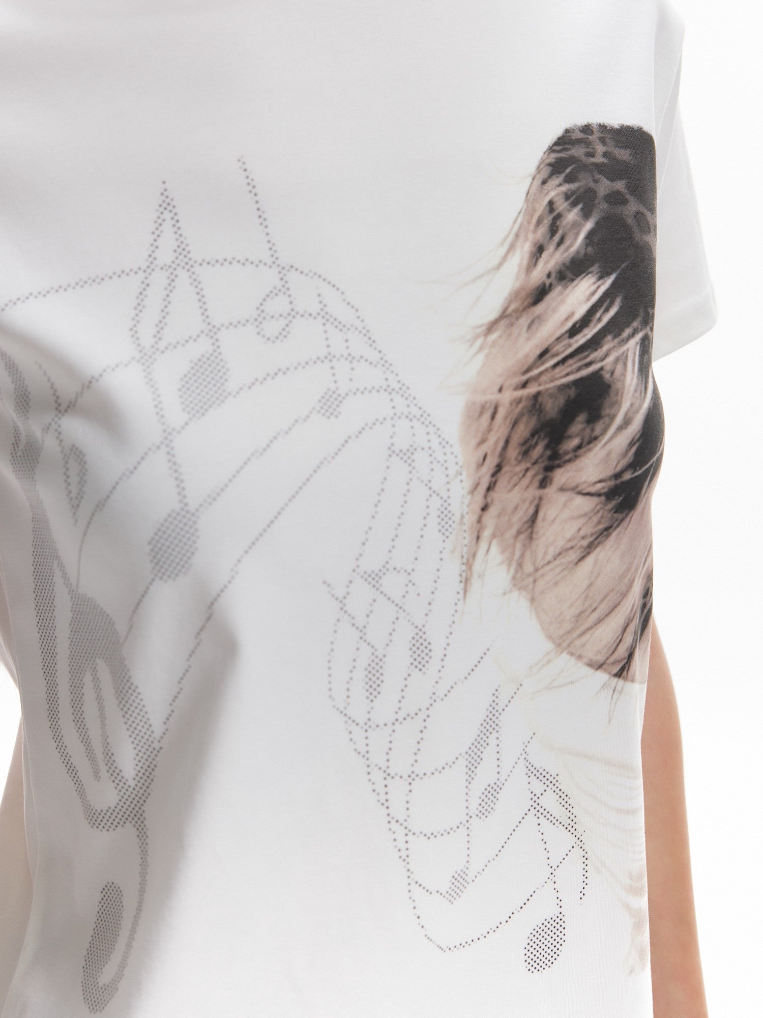NumbAsia Music Note Portrait Digital Print Streetwear Women's Short Sleeve T-shirts